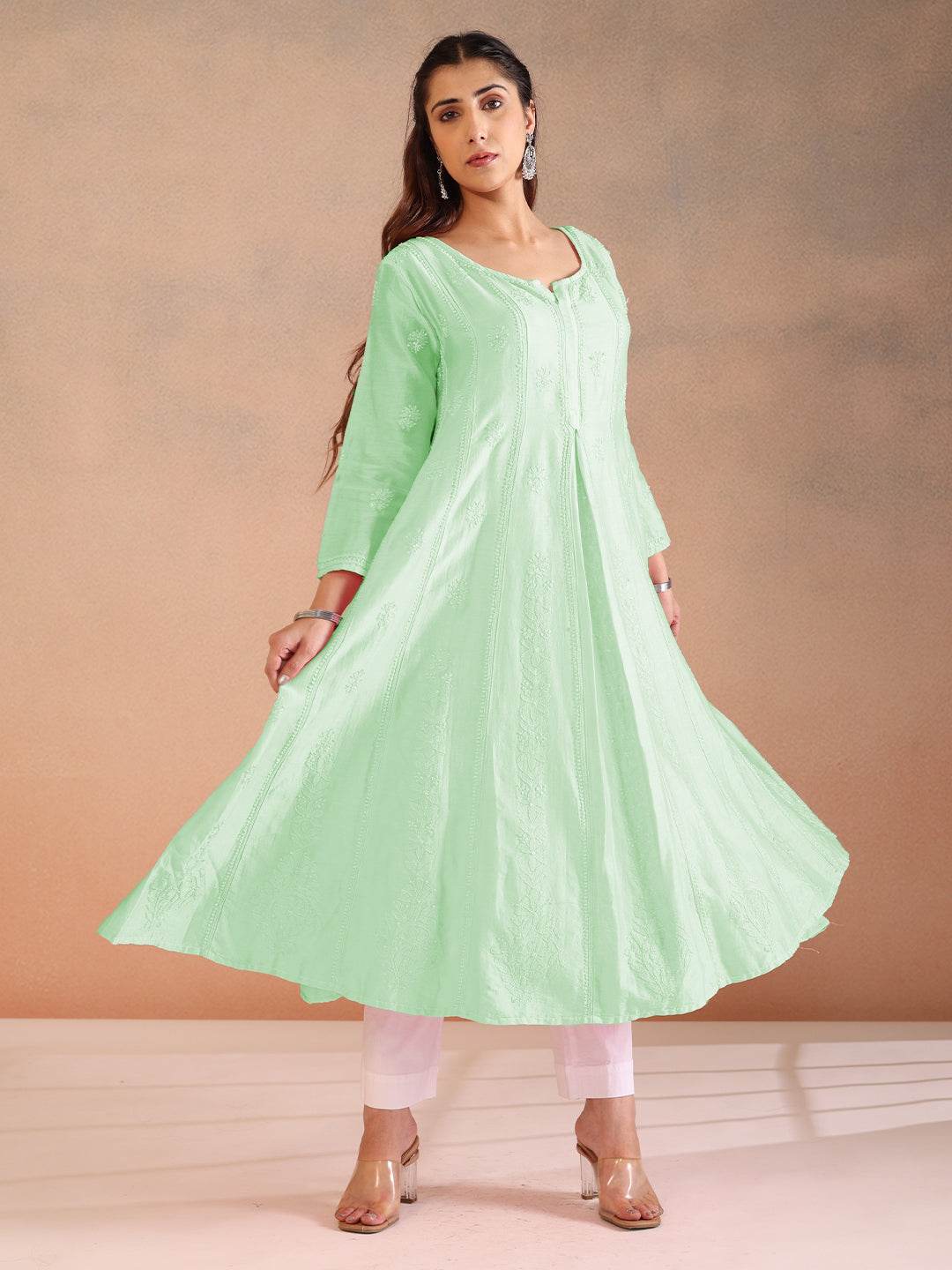 RUHANI CHANDERI ANARKALI - KRI CHIKANKARI